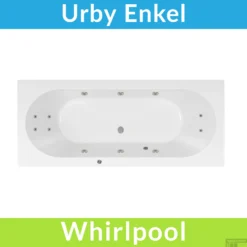 Whirlpool Boss & Wessing Urby Jetline 180x80 Cm Enkel Systeem Geborsteld RVS