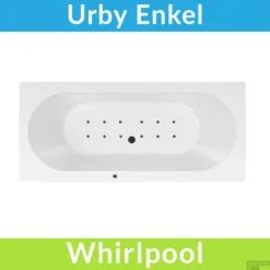 Whirlpool Boss & Wessing Urby Jetline 190x90 Cm Bodem Luchtsysteem Black Tin