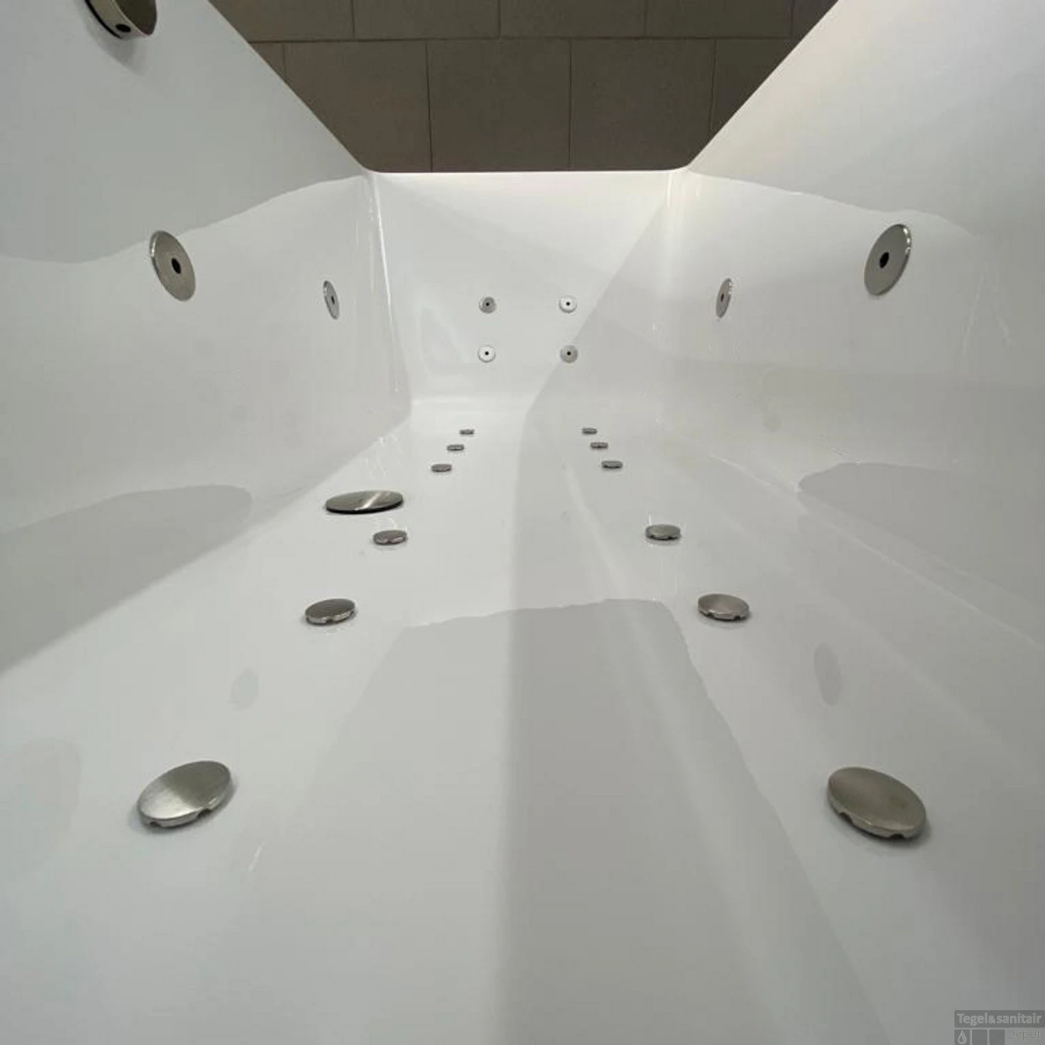 Whirlpool Boss & Wessing Dahlia Jetline180x80 Cm Dubbel Systeem Geborsteld RVS - Afbeelding 3