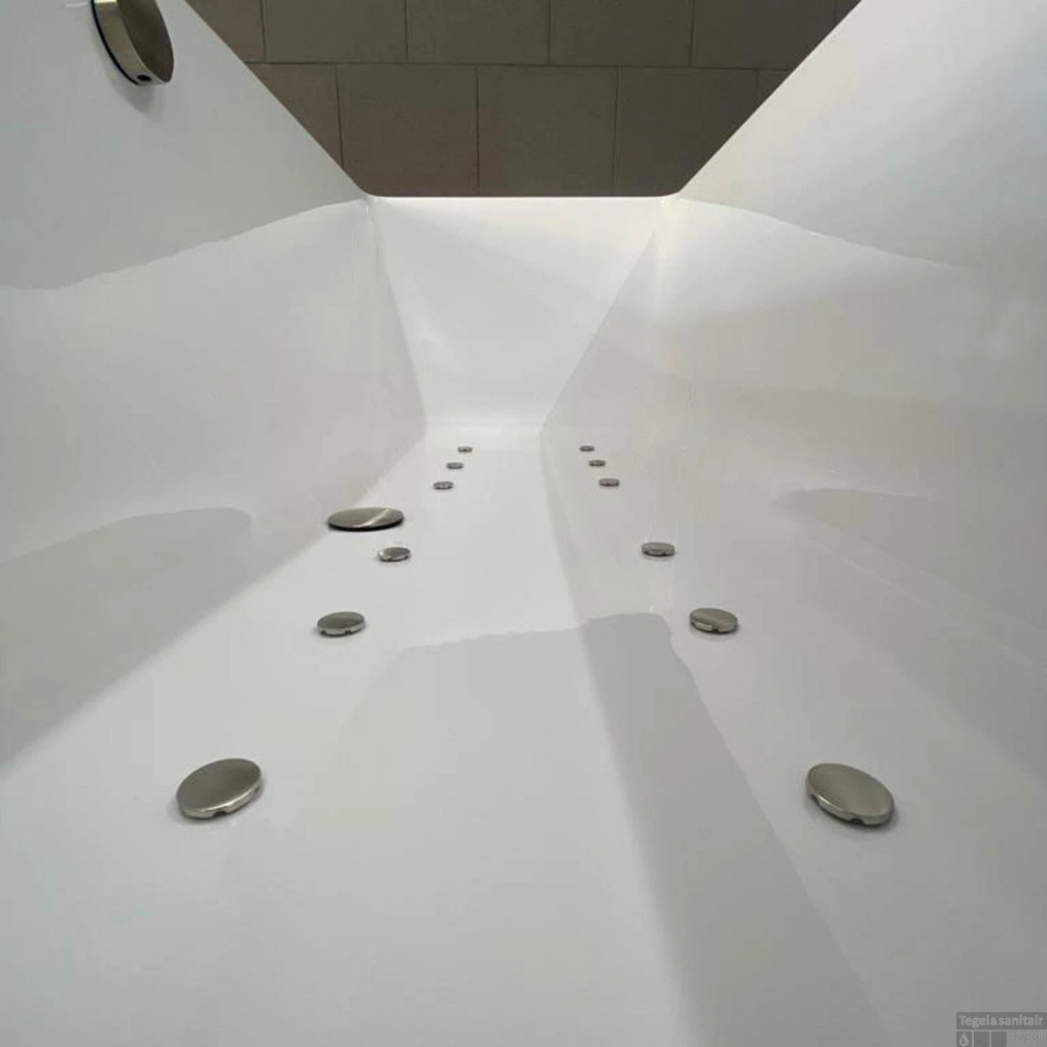 Whirlpool Boss & Wessing Dahlia Jetline 190x90 Cm Bodem Luchtsysteem Geborsteld RVS - Afbeelding 2