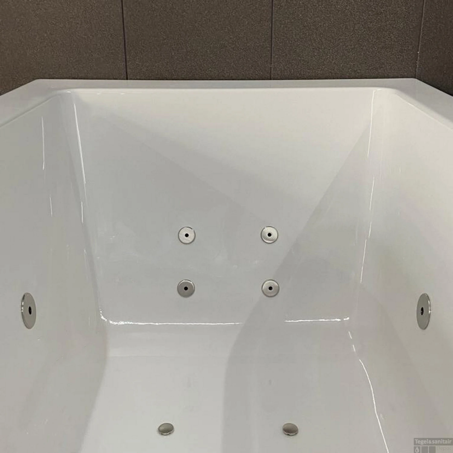 Whirlpool Boss & Wessing Dahlia Jetline 190x90 Cm Dubbel Systeem Geborsteld RVS - Afbeelding 4