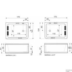 Whirlpool Kerra Marika 170x124x57 Cm Links 2 Persoons 7 Whirlpool Kerra Marika 170x124x57 Cm Links 2 Persoons -Baden Luxe Verkoop whirlpool kerra marika 170x124x57 cm rechts tech 1