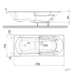 Whirlpoolbad Allibert Moovance Dolcea 170x75x53 Cm Incl. Poten Wit -Baden Luxe Verkoop whirlpoolbad allibert moovance essentia 170x75x53 cm incl. poten tec