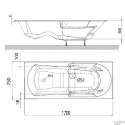 Whirlpoolbad Allibert Moovance Dolcea 180x80x53 Cm Incl. Poten Wit -Baden Luxe Verkoop whirlpoolbad allibert moovance essentia 180x80x53 cm incl. poten tec 2