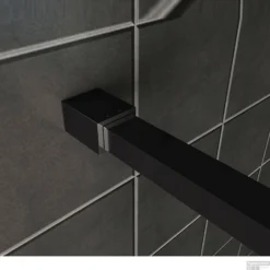 Vierkante Stabilisatiestang 120 Cm Mat Zwart (complete Set) -Baden Luxe Verkoop wiesbaden slim profielset met stabilisatiestang 120cm mat zwart 1