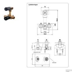 Wiesbaden Badkraan Inbouw Set Caral 01 Chroom -Baden Luxe Verkoop wiesbaden badkraan inbouw set caral 01 chroom tech1