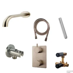 Wiesbaden Badkraan Inbouw Set Caral 01 RVS Look -Baden Luxe Verkoop wiesbaden badkraan inbouw set caral 01 rvs look shop