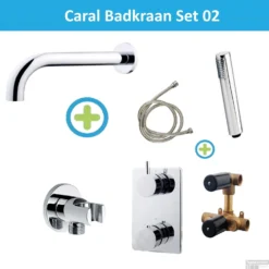 Wiesbaden Badkraan Inbouw Set Caral 01 Chroom