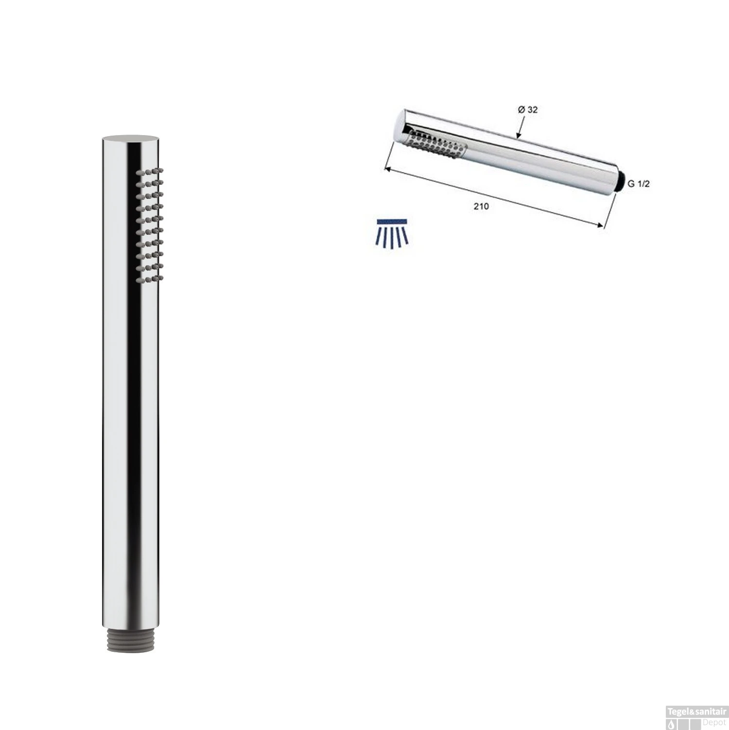 Wiesbaden Inbouw Regendouche | Caral Rechthoek | Muuruitloop | Chroom | SET02 7 Wiesbaden Inbouw Regendouche | Caral Rechthoek | Muuruitloop | Chroom | SET02 - Afbeelding 7