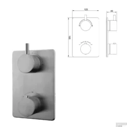 Wiesbaden Inbouw Regendouche Set 09 Caral Rechthoek Plafonduitloop RVS -Baden Luxe Verkoop wiesbaden inbouw regendouche set 09 caral rechthoek plafonduitloop rvs 3