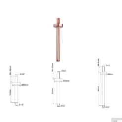 Wiesbaden Inbouw Regendouche Set 11 Caral Rechthoek Plafonduitloop Geborsteld Koper -Baden Luxe Verkoop wiesbaden inbouw regendouche set 11 caral rechthoek plafonduitloop geborsteld koper 6