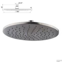 Wiesbaden Regendouche Caral | Rechthoek | Muuruitloop | Gunmetal PVD Coating | Inbouw | Incl.Inbouwdelen -Baden Luxe Verkoop wiesbaden inbouw regendouche set caral rechthoek muuruitloop gunmetal 3