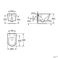 Geberit UP320 Toiletset Set45 Wiesbaden Vesta Rimless Mat Zwart Met Matzwarte Drukplaat -Baden Luxe Verkoop wiesbaden vesta rimless mat zwart 32.3419 tech 1 7