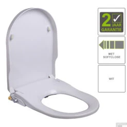 BWS Douche WC Zitting Luxe Stroomloos Met Sproeier Wit