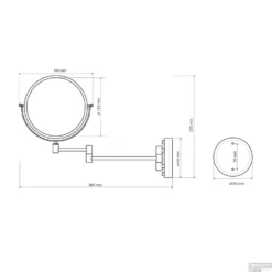 Make-up / Scheerspiegel Sapho Wandmontage Rond 15 Cm Brons -Baden Luxe Verkoop xp012 make up scheerspiegel sapho wandmontage rond 15 cm brons 4