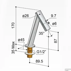 Fonteinkraan Hotbath Dude 1-knop Recht 17 Cm Rond Chroom -Baden Luxe Verkoop y001cr fonteinkraan hotbath dude 1 knop recht 17 cm rond chroom tech