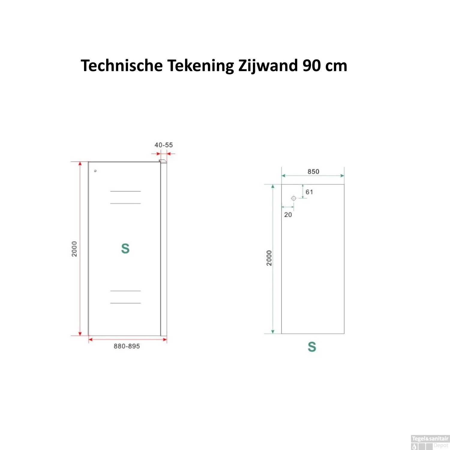 BWS Douchecabine Softclose 2.0 110x90 Cm Met Nisdeur En Zijwand 8mm Aluminium NANO Coating 5 BWS Douchecabine Softclose 2.0 110x90 Cm Met Nisdeur En Zijwand 8mm Aluminium NANO Coating - Afbeelding 5