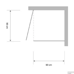 Inloopdouche Zijwand Plieger Class 3mm Glas 86/90x185cm Aluminium -Baden Luxe Verkoop zijwand plieger class 3mm glas 86 90x185cm aluminium tec 1
