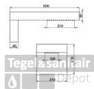 Huber Zen Infinity One Regendouche RVS 50x21 Cm ZS122000D1
